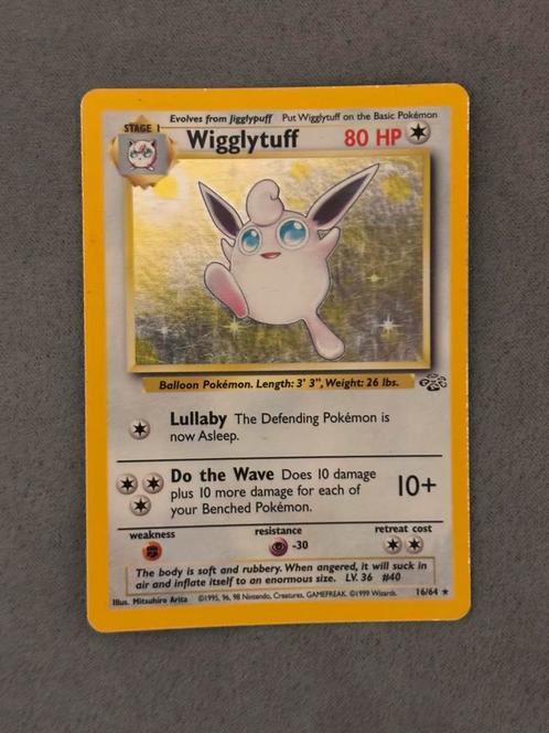 Wigglytuff Jungle Holo, Hobby en Vrije tijd, Verzamelkaartspellen | Pokémon, Zo goed als nieuw, Losse kaart, Ophalen of Verzenden