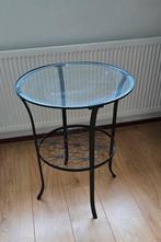 2 x bijzettafel van Ikea, Minder dan 55 cm, Gebruikt, Rond, Glas
