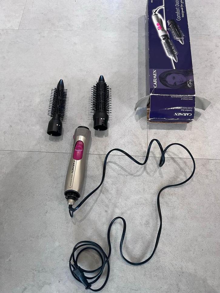 Carmen Comfort Duo Krulborstel, Witgoed en Apparatuur, Persoonlijke-verzorgingsapparatuur, Gebruikt, Haarverzorging, Ophalen of Verzenden