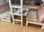 Flexa hoogslaper met tafel/logeerbed beneden, Kinderen en Baby's, Kinderkamer | Stapelbedden en Hoogslapers, Ophalen, Gebruikt
