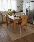 Brutalistische Keuken Stoelen Massief Hout (set van 4), Ophalen, Gebruikt, Bruin, Brutalistisch