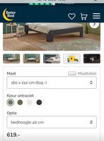 Bed ombouw met lattenbodems, Ophalen, Gebruikt, 210 cm, Tweepersoons