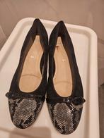 Prachtige ballerina', zwart suede met glitter neus, ARA, 8.5, Zwart, Clarks, Gedragen, Ballerina's