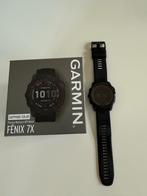 Garmin Fenix 7X Sapphire Solar - Topconditie!, Sieraden, Tassen en Uiterlijk, Smartwatches, Afstand, Zwart, Garmin, Ophalen of Verzenden