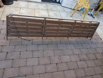 RVS zwemplateau met teakhouten vlonder 200 x 55 cm beschikbaar voor biedingen