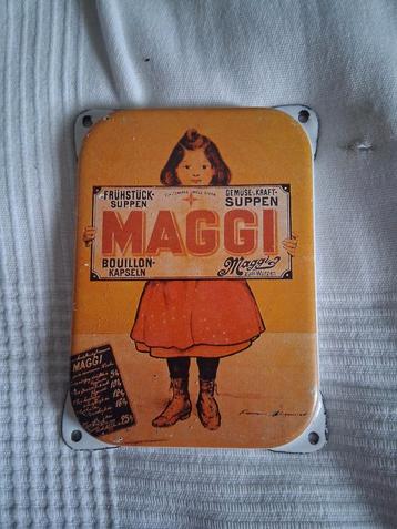 Vintage Maggi Emaille Reclamebord beschikbaar voor biedingen