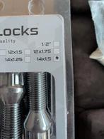 Nieuwe set wielbouten M14x1.5 conisch + wielsloten (WheelPar, Ophalen of Verzenden, Nieuw, Universele onderdelen