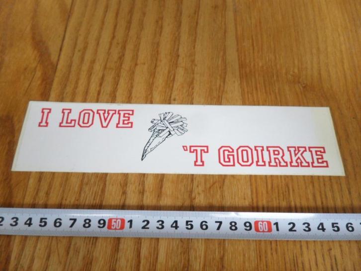 sticker I LOVE SNACKBAR CAFETARIA 'T GOIRKE tilburg, Verzamelen, Stickers, Zo goed als nieuw, Bedrijf of Vereniging, Ophalen