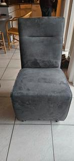 Zes eetkamerstoelen met wieltjes, Ophalen of Verzenden, Gebruikt, Grijs, Vijf, Zes of meer stoelen