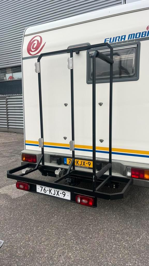 Custom fietsendrager / surfboard drager voor camper, Auto diversen, Fietsendragers, Zo goed als nieuw, Achterklepdrager, Ophalen of Verzenden