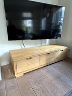 TV kast, Ophalen, 100 tot 150 cm, Eikenhout, Zo goed als nieuw