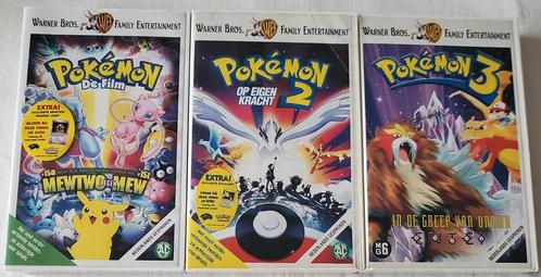 Pokemon 1,2 & 3 Trilogy Set VHS Cartoon/Anime, Cd's en Dvd's, VHS | Kinderen en Jeugd, Zo goed als nieuw, Tekenfilms en Animatie