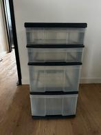 Plastic Ladekast Donkerblauw, Huis en Inrichting, Kasten | Ladekasten, Ophalen, Minder dan 50 cm, Zo goed als nieuw, 3 of 4 laden