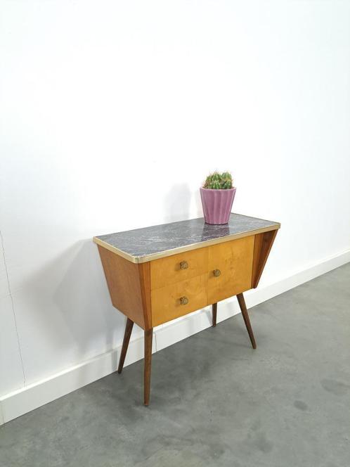 Jaren 50 kastje met lades en formica blad vintage, Huis en Inrichting, Kasten | Overige, Gebruikt, Ophalen of Verzenden