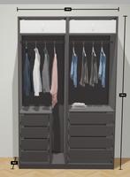 Ikea PAX Kast 236x150x65 - Schuifdeuren, Laden, Hang, Huis en Inrichting, Ophalen, Kunststof, 200 cm of meer, 150 tot 200 cm