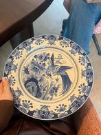 Paradijsvogel Porceleyne Fles Delft jubileum groot bord, Antiek en Kunst, Ophalen