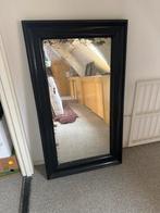 Oude spiegel in houten lijst, Ophalen, Gebruikt, 100 tot 150 cm, Rechthoekig