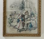 Lithografie La Mode Illustrée Kerst, Antiek en Kunst, Ophalen of Verzenden