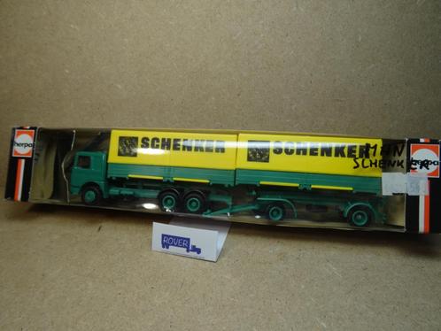 HERPA 1:87, MAN + Wisselbakken " SCHENKER ", OVP, Zie Foto`s, Hobby en Vrije tijd, Modelauto's | 1:87, Zo goed als nieuw, Bus of Vrachtwagen
