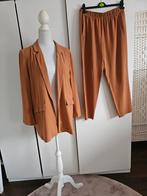 Dames broekpak - Blazer 46, Broek 40, Kleding | Dames, Kostuum of Pak, Bruin, Maat 46/48 (XL) of groter, Ophalen of Verzenden