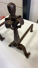 Smeedijzeren haardbokken, Antiek en Kunst, Ophalen of Verzenden, Overige materialen