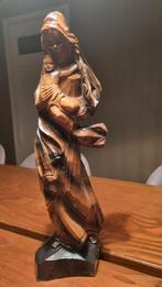 Houten beeld Maria met kindje Jezus., Antiek en Kunst, Ophalen of Verzenden