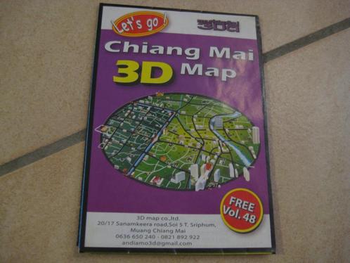 overzichtskaartje van Chiang Mai, Boeken, Atlassen en Landkaarten, Gelezen, Landkaart, Overige gebieden, 2000 tot heden, Verzenden