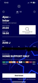 Ajax Inter 2 kaarten zuid
