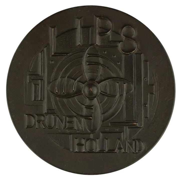 PENNING 1968 Fred Carasso : 40 jaar Lips Drunen, Postzegels en Munten, Penningen en Medailles, Brons, Nederland, Verzenden