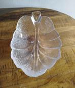 Vintage Eden Leaf glazen kom - Orrefors door Lars Hellsten, Schaal, Ophalen of Verzenden, Ovaal, Glas