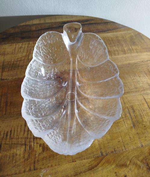 Vintage Eden Leaf glazen kom - Orrefors door Lars Hellsten, Huis en Inrichting, Woonaccessoires | Schalen en Manden, Zo goed als nieuw