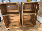 Nachtkastje met oude kisten, Ophalen of Verzenden, Zo goed als nieuw, 50 tot 100 cm, Minder dan 50 cm