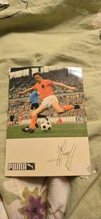 Johan Cruijff Gesigneerde Foto ansichtkaart  spelerskaart, Ophalen of Verzenden, Gebruikt, Ajax, Poster, Plaatje of Sticker