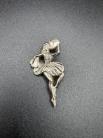 Vintage Ballerina Broche, 4 tot 7 cm, Gebruikt, Ophalen of Verzenden, Zilver