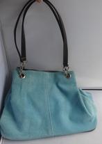 MOOIE SUEDE HANDTAS * Turquoise ! Blauw *, Verzenden, Zo goed als nieuw, Blauw, Handtas