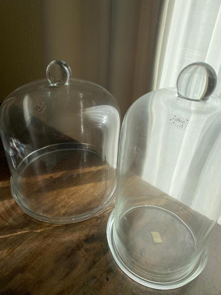 Fidrio Glazen Stolpen 2x Handgemaakt 35 cm & 40 cm Hoog, Huis en Inrichting, Woonaccessoires | Stolpen, Gebruikt, Ophalen
