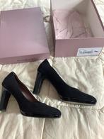 Evaluna Pumps Zwart Suède Maat 38, Ophalen of Verzenden, Zo goed als nieuw, Zwart, Pumps