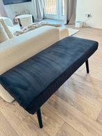 Zwart fluwelen bankje voor in de gang, Ophalen, Minder dan 50 cm, Gebruikt, 100 tot 125 cm