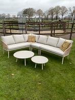 Nieuwe aluminium hoeklounge met ropedraad bekleding 270x210, Ophalen, 6 zitplaatsen, Bank, Aluminium