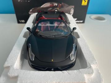 FERRARI 458 SPIDER 1:18 HOT WHEELS ELITE beschikbaar voor biedingen