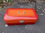 uit oma's keuken nostalgische oude broodtrommel / oranje, Ophalen of Verzenden