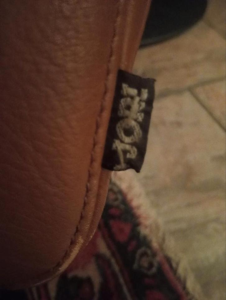 Mooie JORI Relax Fauteuil - Cognac Leder, Huis en Inrichting, Stoelen, Zo goed als nieuw, Eén, Leer, Bruin, Ophalen