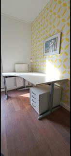Ikea bureau incl ladeblok en bureaustoel, Huis en Inrichting, Bureaus, Gebruikt, Ophalen, Bureau