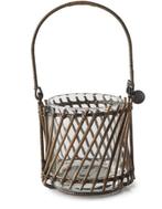 Rivièra Maison kandelaar waxinelichthouder rustic rattan, Huis en Inrichting, Woonaccessoires | Kandelaars en Kaarsen, Ophalen of Verzenden