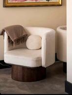 h&m home fauteuil / loungestoel notenhout, Ophalen of Verzenden, Nieuw, Bruin, Eén