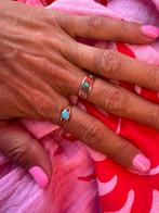 14 karaats vintage turquiose ring goud, Ophalen of Verzenden, Kleiner dan 17, Goud, Dame