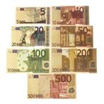 Euro Biljetten Set - Biljet Goud Folie Valuta Briefje, Postzegels en Munten, Bankbiljetten | Europa | Eurobiljetten, Verzenden