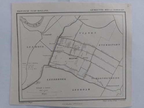 62 / Hei en Boeicop Lexmond Vianen Litho van J. Kuyper, Antiek en Kunst, Kunst | Litho's en Zeefdrukken, Ophalen of Verzenden