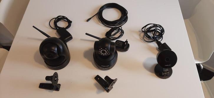 3x Foscam IP-camera’s (incl. laders en beugels), Audio, Tv en Foto, Videobewaking, Zo goed als nieuw, Binnencamera, Ophalen of Verzenden