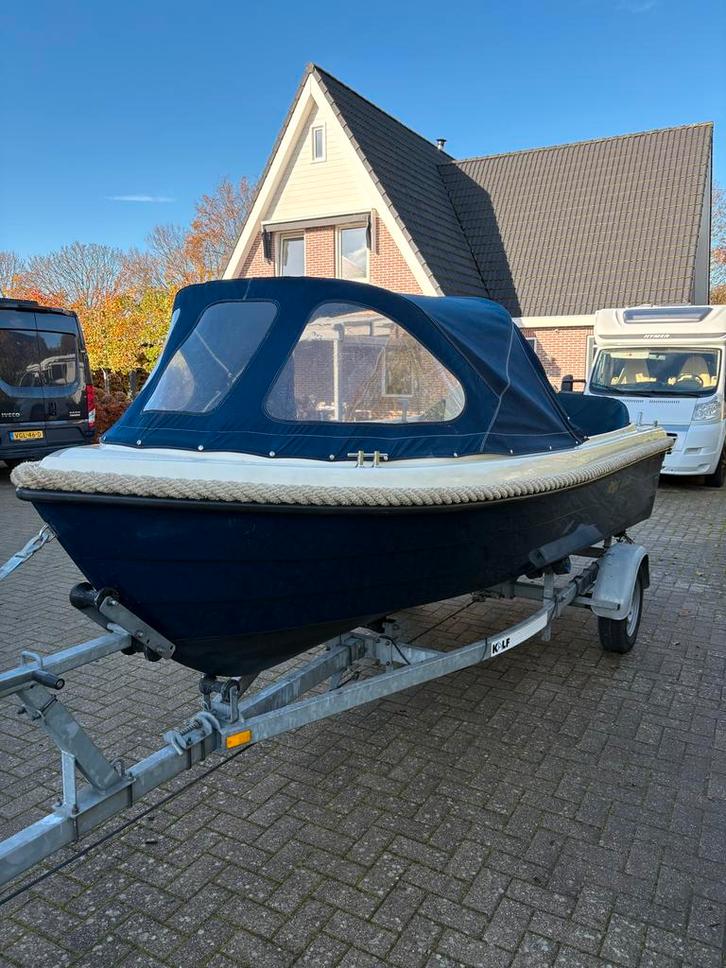 Sloep Riga met 15pk Suzuki (2007), Watersport en Boten, Sloepen, Gebruikt, 10 tot 30 pk, Buitenboordmotor, Benzine, Polyester